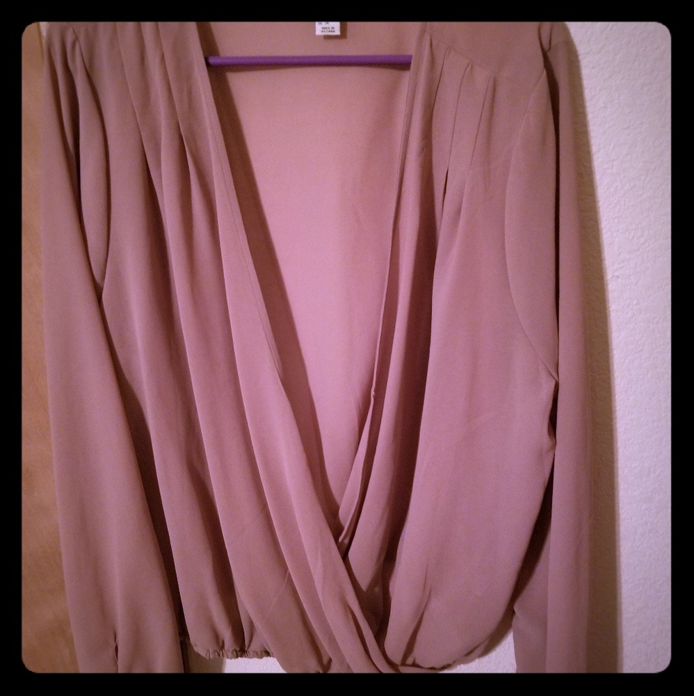 Forever 21 3x sheer wrap blouse